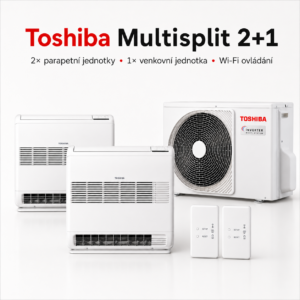Toshiba parapetní multisplit 2+1