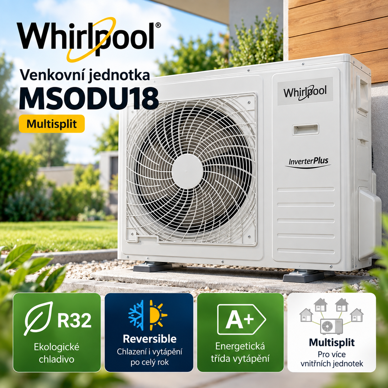 Whirlpool klimatizace multisplit venkovní jednotka 2+1 MSODU18 5,0 kW A++/A+ R32